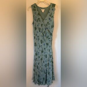 Sundance Silk Sage Green Wrap Midi Dress 10